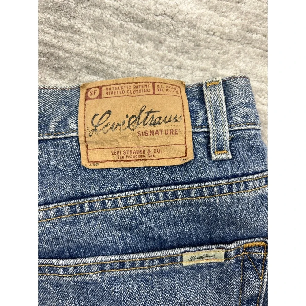 Levi Strauss‎ Mens Jeans 42x32 Blue Denim Signature Relaxed Fit Casual